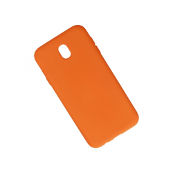 Samsung Galaxy J7 Pro / J730 Kılıf Nano İçi Kadife Silikon - Turuncu Samsung Galaxy J7 Pro / J730 Kılıf Nano İçi Kadife Silikon - Turuncu