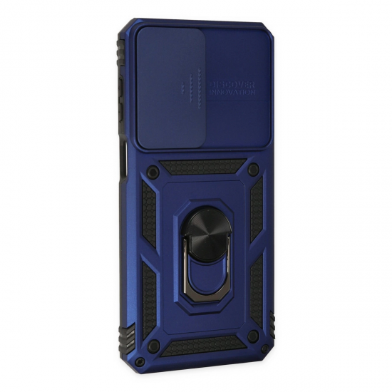 Samsung Galaxy M33 Kılıf Pars Lens Yüzüklü Silikon - Lacivert