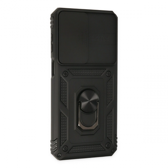 Samsung Galaxy M33 Kılıf Pars Lens Yüzüklü Silikon - Siyah