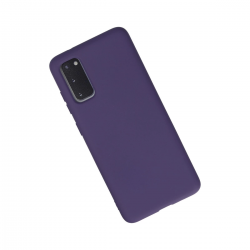 Samsung Galaxy S20 Kılıf Nano İçi Kadife Silikon - Mor Samsung Galaxy S20 Kılıf Nano İçi Kadife Silikon - Mor