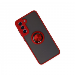 Samsung Galaxy S21 Fe Kılıf Montreal Yüzüklü Silikon Kapak - Kırmızı Samsung Galaxy S21 Fe Kılıf Montreal Yüzüklü Silikon Kapak - Kırmızı