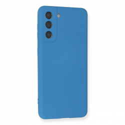 Samsung Galaxy S21 Fe Kılıf Nano İçi Kadife Silikon - Mavi Samsung Galaxy S21 Fe Kılıf Nano İçi Kadife Silikon - Mavi