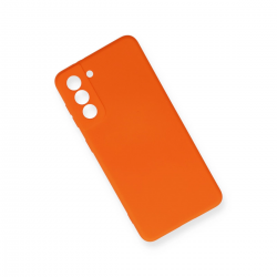 Samsung Galaxy S21 Fe Kılıf Nano İçi Kadife Silikon - Turuncu Samsung Galaxy S21 Fe Kılıf Nano İçi Kadife Silikon - Turuncu