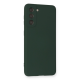 Samsung Galaxy S21 Kılıf Nano İçi Kadife Silikon - Koyu Yeşil