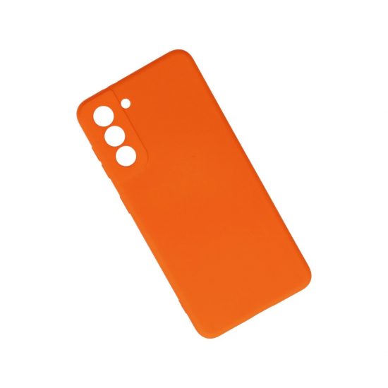 Samsung Galaxy S21 Kılıf Nano İçi Kadife Silikon - Turuncu