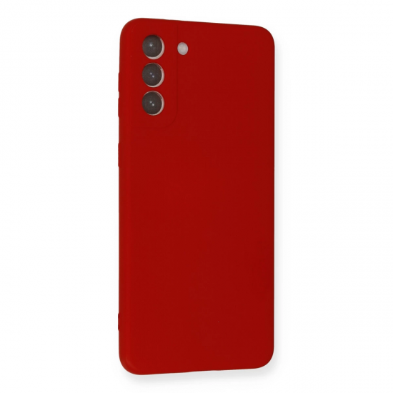 Samsung Galaxy S21 Plus Kılıf Nano İçi Kadife Silikon - Kırmızı