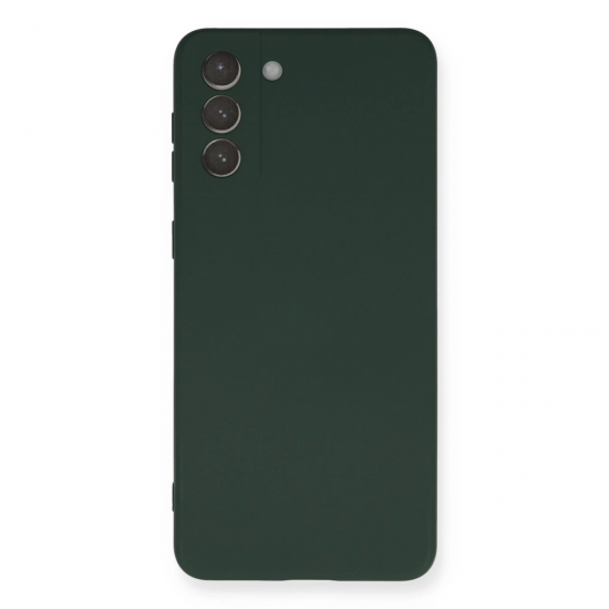Samsung Galaxy S21 Plus Kılıf Nano İçi Kadife Silikon - Koyu Yeşil