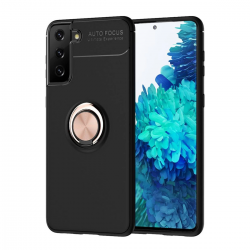 Samsung Galaxy S21 Plus Kılıf Range Yüzüklü Silikon - Siyah-gold Samsung Galaxy S21 Plus Kılıf Range Yüzüklü Silikon - Siyah-gold