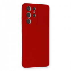 Samsung Galaxy S21 Ultra Kılıf Nano İçi Kadife Silikon - Kırmızı Samsung Galaxy S21 Ultra Kılıf Nano İçi Kadife Silikon - Kırmızı