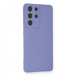 Samsung Galaxy S21 Ultra Kılıf Nano İçi Kadife Silikon - Lila Samsung Galaxy S21 Ultra Kılıf Nano İçi Kadife Silikon - Lila