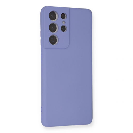 Samsung Galaxy S21 Ultra Kılıf Nano İçi Kadife Silikon - Lila
