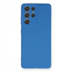 Samsung Galaxy S21 Ultra Kılıf Nano İçi Kadife Silikon - Mavi Samsung Galaxy S21 Ultra Kılıf Nano İçi Kadife Silikon - Mavi