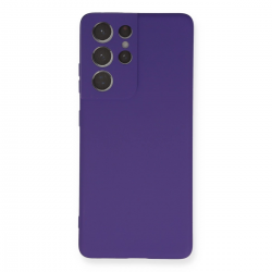Samsung Galaxy S21 Ultra Kılıf Nano İçi Kadife Silikon - Mor Samsung Galaxy S21 Ultra Kılıf Nano İçi Kadife Silikon - Mor