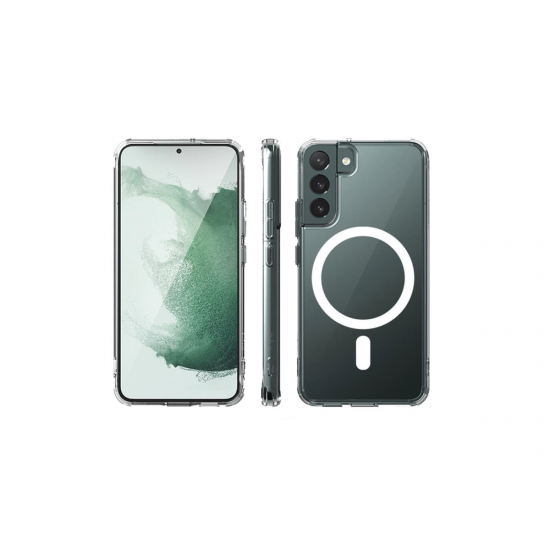 Samsung Galaxy S22 Plus Kılıf Magneticsafe Şeffaf Silikon - Şeffaf