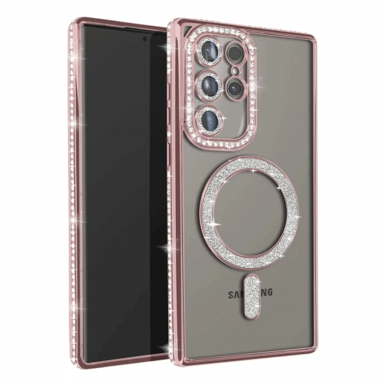 Samsung Galaxy S23 Ultra Joke Simli Magneticsafe Kılıf - Pembe