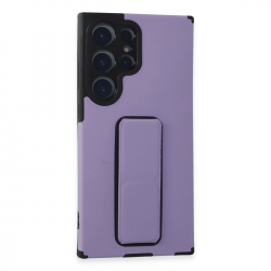 Samsung Galaxy S23 Ultra Kılıf Mega Standlı Silikon - Lila Samsung Galaxy S23 Ultra Kılıf Mega Standlı Silikon - Lila