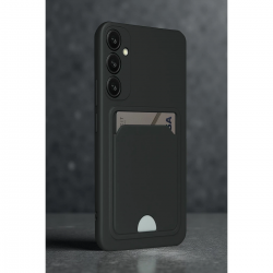 Samsung Galaxy S24 Fe Kılıf Kelvin Kartvizitli Silikon - Siyah Samsung Galaxy S24 Fe Kılıf Kelvin Kartvizitli Silikon - Siyah