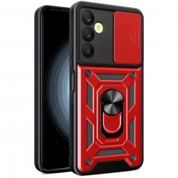 Samsung Galaxy S24 Fe Pars Lens Yüzüklü Silikon - Kırmızı Samsung Galaxy S24 Fe Pars Lens Yüzüklü Silikon - Kırmızı