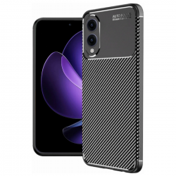 Samsung Galaxy S25 Edge Kılıf Auto Focus Karbon Kapak - Siyah Samsung Galaxy S25 Edge Kılıf Auto Focus Karbon Kapak - Siyah