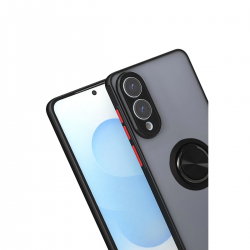 Samsung Galaxy S25 Edge Kılıf Montreal Yüzüklü Silikon Kapak - Siyah Samsung Galaxy S25 Edge Kılıf Montreal Yüzüklü Silikon Kapak - Siyah