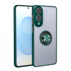 Samsung Galaxy S25 Edge Kılıf Montreal Yüzüklü Silikon Kapak - Yeşil Samsung Galaxy S25 Edge Kılıf Montreal Yüzüklü Silikon Kapak - Yeşil