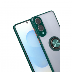 Samsung Galaxy S25 Edge Kılıf Montreal Yüzüklü Silikon Kapak - Yeşil Samsung Galaxy S25 Edge Kılıf Montreal Yüzüklü Silikon Kapak - Yeşil