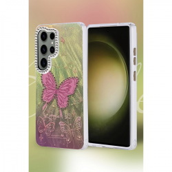 Samsung Galaxy S25 Ultra Kılıf Blade Aynalı Desenli Kapak - Desen 4 Samsung Galaxy S25 Ultra Kılıf Blade Aynalı Desenli Kapak - Desen 4