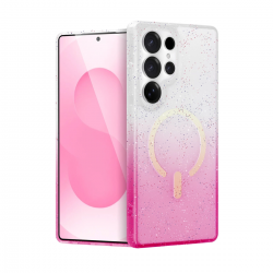 Samsung Galaxy S25 Ultra Pummel Shiny Magsafe Kapak - Pembe Samsung Galaxy S25 Ultra Pummel Shiny Magsafe Kapak - Pembe