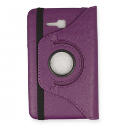 Samsung Galaxy T110 / T113 Tab 3 Lite 7 Kılıf 360 Tablet Deri Kılıf - Mürdüm Samsung Galaxy T110 / T113 Tab 3 Lite 7 Kılıf 360 Tablet Deri Kılıf - Mürdüm