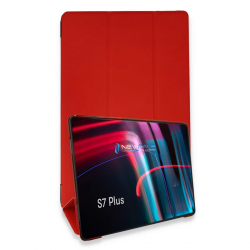 Samsung Galaxy T970 Tab S7 Plus 12.4 Kılıf Tablet Smart Kılıf - Kırmızı Samsung Galaxy T970 Tab S7 Plus 12.4 Kılıf Tablet Smart Kılıf - Kırmızı