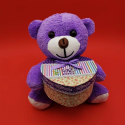 Sevimli Kalp Kutulu Peluş Ayıcık Sevimli Kalp Kutulu Peluş Ayıcık