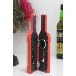 Şişe Tirbuşon Seti Küçük Kırmızı Alk2627 Şişe Tirbuşon Seti Küçük Kırmızı Alk2627