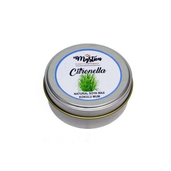 Soya Wax Mum Kokulu Tenekede Citronella