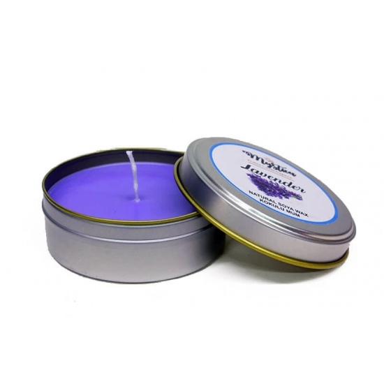 Soya Wax Mum Kokulu Tenekede Lavender