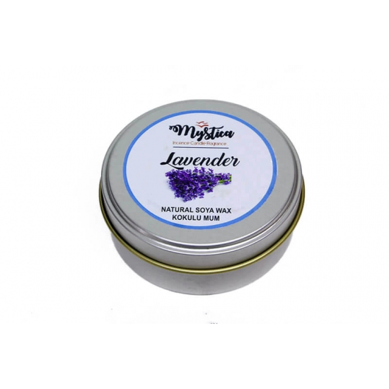 Soya Wax Mum Kokulu Tenekede Lavender