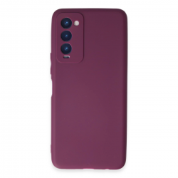 Tecno Camon 18 Kılıf First Silikon - Mor Tecno Camon 18 Kılıf First Silikon - Mor