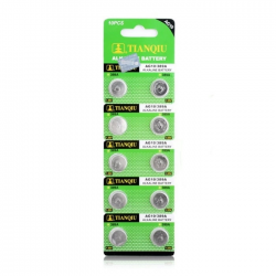 TıanQıu Ag10 Lr1130/389 Alkalin 10lu Düğme Pil TıanQıu Ag10 Lr1130/389 Alkalin 10lu Düğme Pil