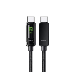 Ultimate Upd4160t 60w Lcd Ekranlı Metal Başlıklı Hasır Örgü Type-c To Type-c Hızlı Şarj Ve Data Kablo Ultimate Upd4160t 60w Lcd Ekranlı Metal Başlıklı Hasır Örgü Type-c To Type-c Hızlı Şarj Ve Data Kablo