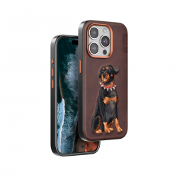 Venco İphone 15 Pro Perma Desenli Kapak - Koyu Kahve Venco İphone 15 Pro Perma Desenli Kapak - Koyu Kahve