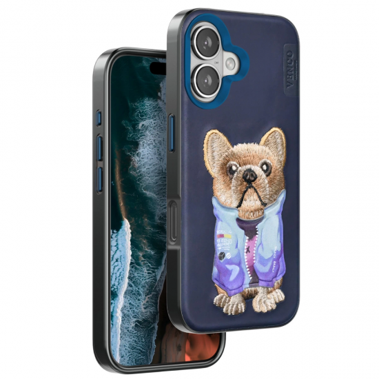Venco İphone 16 Cute Desenli Kapak - Lacivert
