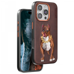 Venco İphone 16 Pro Perma Desenli Kapak - Kahverengi Venco İphone 16 Pro Perma Desenli Kapak - Kahverengi