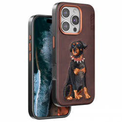 Venco İphone 16 Pro Perma Desenli Kapak - Koyu Kahve Venco İphone 16 Pro Perma Desenli Kapak - Koyu Kahve