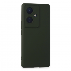 Vivo V29 Lite Kılıf Nano İçi Kadife Silikon - Koyu Yeşil Vivo V29 Lite Kılıf Nano İçi Kadife Silikon - Koyu Yeşil