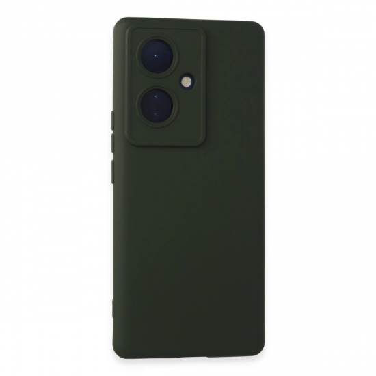 Vivo V29 Lite Kılıf Nano İçi Kadife Silikon - Koyu Yeşil