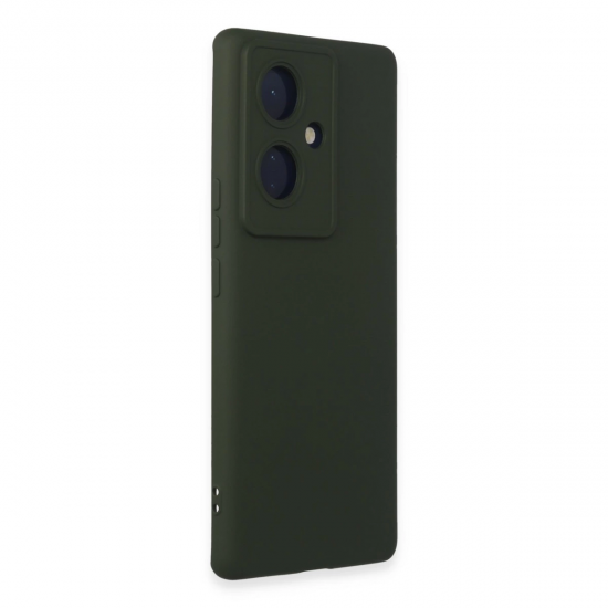 Vivo V29 Lite Kılıf Nano İçi Kadife Silikon - Koyu Yeşil