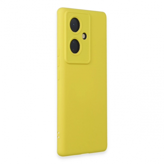 Vivo V29 Lite Kılıf Nano İçi Kadife Silikon - Sarı