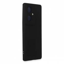 Vivo V29 Lite Kılıf Nano İçi Kadife Silikon - Siyah Vivo V29 Lite Kılıf Nano İçi Kadife Silikon - Siyah