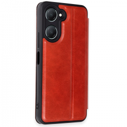 Vivo Y18 Kılıf Flip Cover - Kırmızı