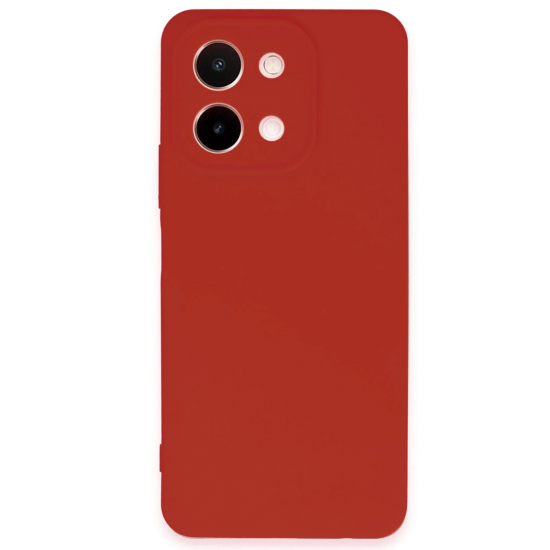 Vivo Y28 Kılıf First Silikon - Kırmızı