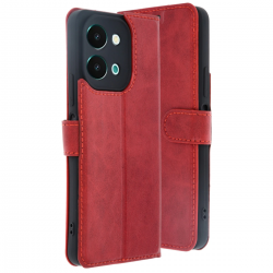 Vivo Y28 Kılıf Trend S Plus Kapaklı Kılıf - Kırmızı Vivo Y28 Kılıf Trend S Plus Kapaklı Kılıf - Kırmızı